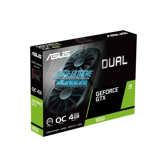 ВИДЕОКАРТА ASUS DUAL-GTX1650-O4GD6-P-V2,  4ГБ GDDR6 128БИТ (DUAL-GTX1650-O4GD6-P-V2)