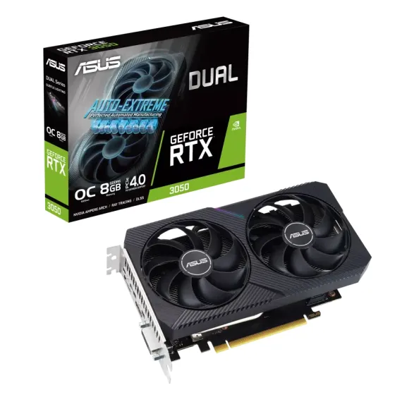 ВИДЕОКАРТА ASUS DUAL-RTX3050-O8G-V2,  8GB GDDR6 128БИТ (DUAL-RTX3050-O8G-V2)
