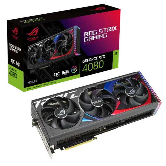 ВИДЕОКАРТА ASUS ROG-STRIX-RTX4080-O16-GGAMING, 16GB GDDR6X 256БИТ (ROG-STRIX-RTX4080-O16GGAMING)