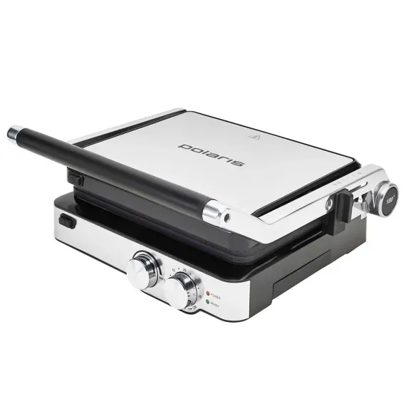ЭЛЕКТРИЧЕСКИЙ ГРИЛЬ POLARIS PGP2402, 2000ВТ, СЕРЕБРИСТЫЙ