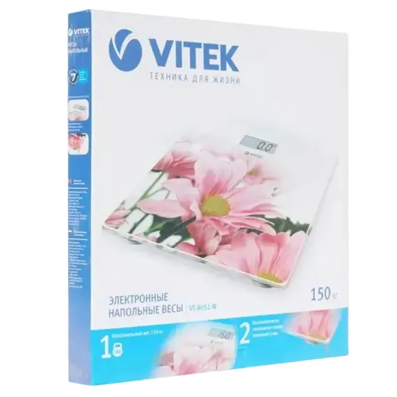 ЭЛЕКТРОННЫЕ НАПОЛЬНЫЕ ВЕСЫ VITEK VT-8051, РАЗНОЦВЕТНЫЙ