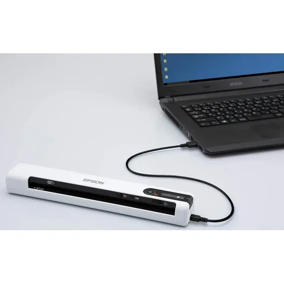 SCANER MOBIL EPSON DS-80W, A4, ALB