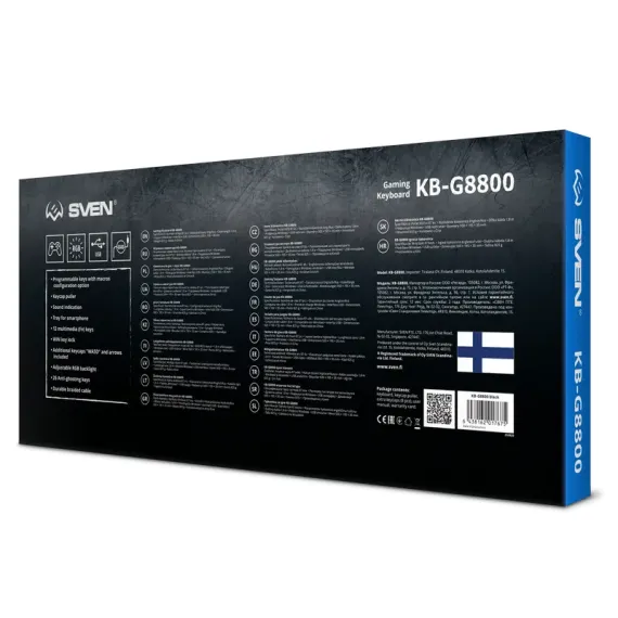 TASTATURA SVEN KB-G8800, CU FIR, NEGRU