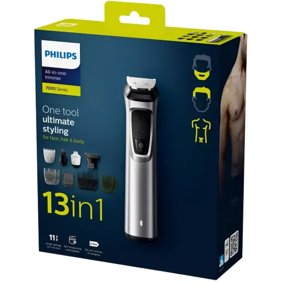 TRIMMER PENTRU BARBATI PHILIPS MG7715/15, ARGINTIU