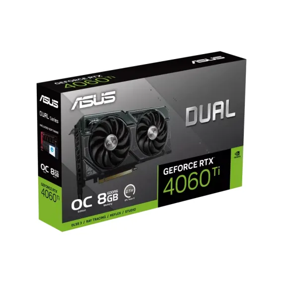 ВИДЕОКАРТА ASUS DUAL-RTX4060TI-O8G,  8GB GDDR6X 128БИТ (DUAL-RTX4060TI-O8G)