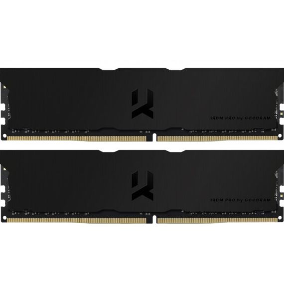 16GB (KIT OF 2*8GB) DDR4-3600  GOODRAM  IRDM PRO DDR4 DEEP BLACK  (DUAL CHANNEL KIT), PC28800, CL18, LATENCY 18-22-22, 1.35V, 1024X8, ALUMINIUM BLACK HEATSINK