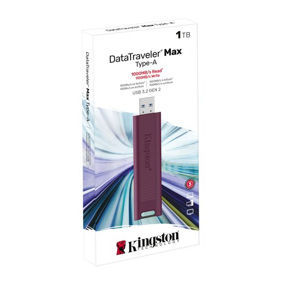 ФЛЕШ-НАКОПИТЕЛЬ USB KINGSTON DATATRAVELER MAX / USB3.2 / 1.0TB / RED