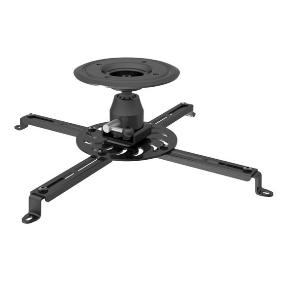 SUNNE PRO300SB CEILING/ BEVEL PROJECTOR BRACKET, CEILING TO PROJECTOR 135MM, TILT/SWIVEL-20°~+20°,  360° ROTATE, MAX 25KG, UNIVERSAL MOUNTING PATTERN UP TO 500MM WIDTH, BLACK