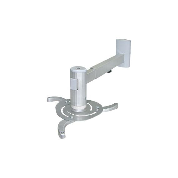 SUNNE PRO05 WALL PROJECTOR BRACKET, WALL TO PROJECTOR 480-660MM, TILT -15°~+15°, SWIVEL 360°, MAX 10KG, UNIVERSAL MOUNTING PATTERN, SILVER