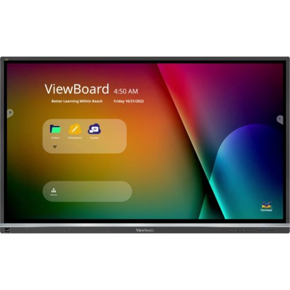 VIEWSONIC IFP5550-5, EDUCATION - DUAL-PEN INTERACTIVITY, 55" 20 POINTS ULTRA-FINE TOUCH,7H TEMPERED GLASS (AG),3840X2160,350NITS,1200:1,32GB STORAGE, 3GB RAM ,VGAX1,HDMI INX3,HDMI OUTX1,SPDIFX1,EARPHONEX1,USBX7(FRONT X3, REAR X4),RJ45X1,RS232X1,10WX2