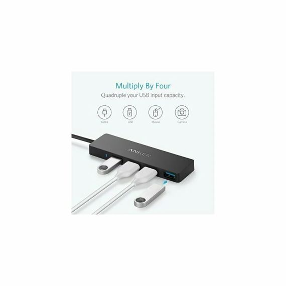 USB HUB ANKER ULTRA SLIM / 4-PORT USB 3.0 /  BLACK