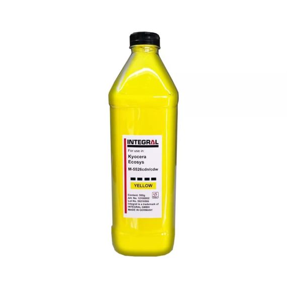 COMPATIBLE TONER FOR KYOCERA (M5526/M5521/MA2100) YELLOW, 500G BOTTLE