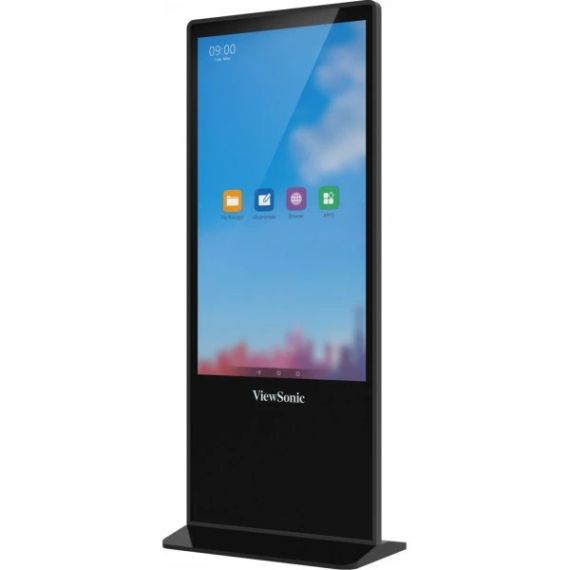 VIEWSONIC EP5542T, DIGITAL TOUCH EPOSTER KIOSK, 55" (3840X2160), PORTRAIT MODE ONLY, 16/7, 450NITS, 1300:1, 2GB RAM / 16GB STORAGE, HDMI X 3, DISPLAYPORT, LAN (RJ-45), USB-A X 3, AUDIO LINE-IN/OUT, ANDROID OS, SPEAKERS 2 X 10W, BLACK