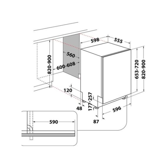 ВСТРАИВАЕМАЯ ПОСУДОМОЕЧНАЯ МАШИНА HOTPOINT-ARISTON HI 5020 WEF