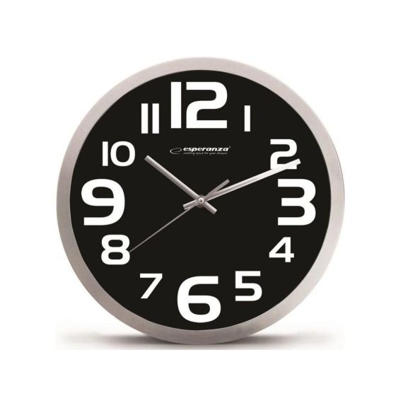 ЧАСЫ НАСТЕННЫЕ ESPERANZA ZURICH EHC013K BLACK, 25 CM