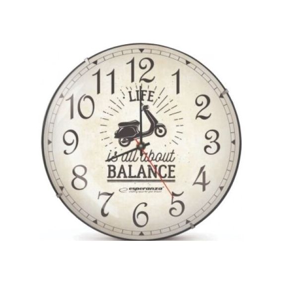 ЧАСЫ НАСТЕННЫЕ ESPERANZA SEATTLE EHC018S WHITE, 30 CM