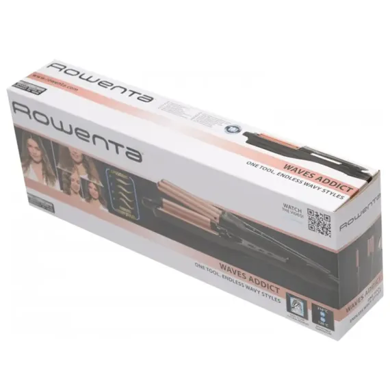 ONDULATOR DE PAR ROWENTA WAVES ADDICT CF4710F0, NEGRU