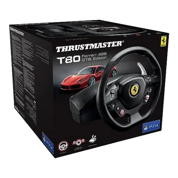 VOLAN GAMING THRUSTMASTER T80 FERRARI 488 GTB EDITION, NEGRU