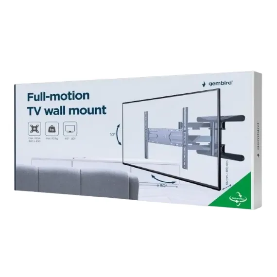 НАСТЕННОЕ КРЕПЛЕНИЕ ДЛЯ ТЕЛЕВИЗОРА GEMBIRD WM-80ST-01, ЧЁРНЫЙ