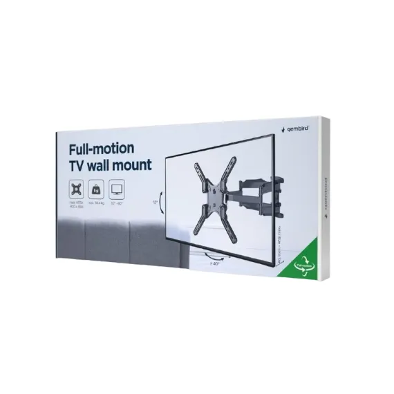 НАСТЕННОЕ КРЕПЛЕНИЕ ДЛЯ ТЕЛЕВИЗОРА GEMBIRD WM-60ST-01, ЧЁРНЫЙ