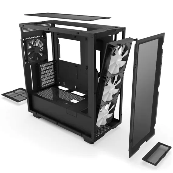 КОМПЬЮТЕРНЫЙ КОРПУС NZXT H7 FLOW RGB, MIDI-TOWER, ATX, ЧЁРНЫЙ