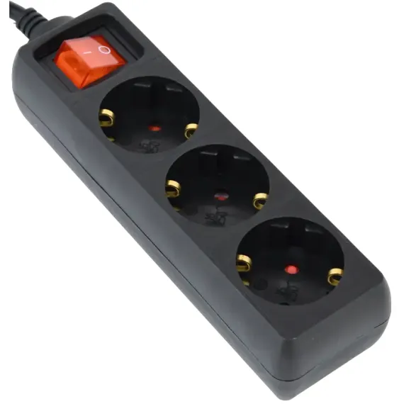 СЕТЕВОЙ ФИЛЬТР ENERGENIE EG-PSU3-01, 3 РОЗЕТОК, 0,6М, ЧЁРНЫЙ