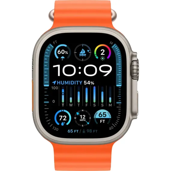 УМНЫЕ ЧАСЫ APPLE WATCH ULTRA 2, 49ММ, TITANIUM | ORANGE OCEAN