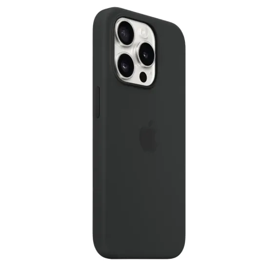 HUSA APPLE IPHONE 15 PRO SILICONE CASE WITH MAGSAFE, NEGRU