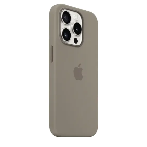 HUSA APPLE IPHONE 15 PRO SILICONE CASE WITH MAGSAFE, ARGILA