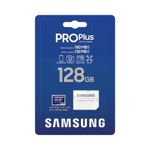 КАРТА ПАМЯТИ SAMSUNG PRO PLUS MICROSD, 128ГБ (MB-MD128SA/KR)