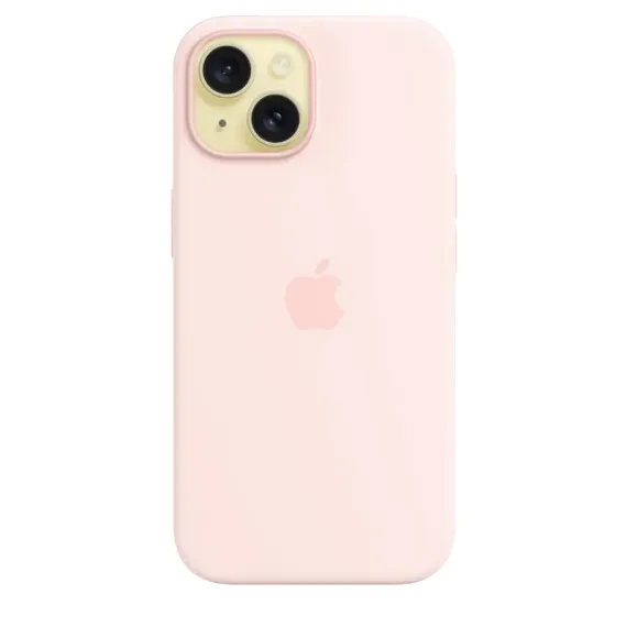 HUSA APPLE IPHONE 15 SILICONE CASE WITH MAGSAFE, LIGHT PINK