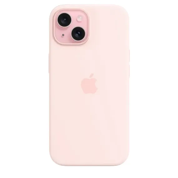 HUSA APPLE IPHONE 15 SILICONE CASE WITH MAGSAFE, LIGHT PINK