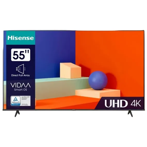 55" LED SMART TV HISENSE 55A6K, 3840X2160 4K UHD, VIDAA U6.0, NEGRU