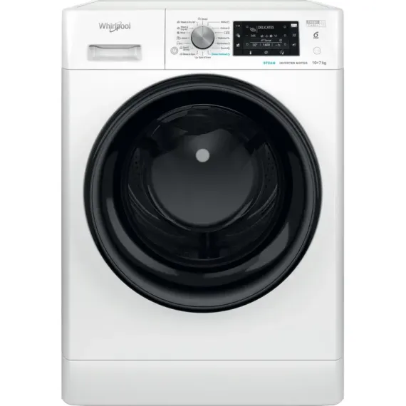 MASINA DE SPALAT CU USCATOR WHIRLPOOL FFWDD 1076258 BV EU, 10KG, ALB