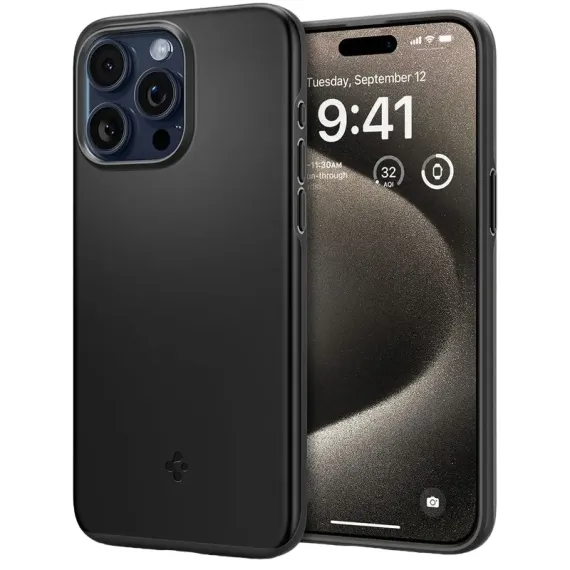 HUSA SPIGEN IPHONE 15 PRO MAX THIN FIT, NEGRU