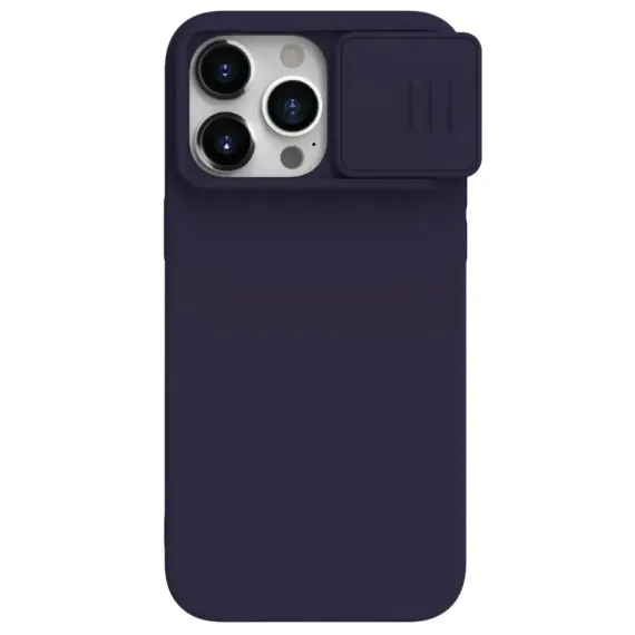 HUSA NILLKIN IPHONE 15 PRO, CAMSHIELD SILKY SILICONE, DARK PURPLE
