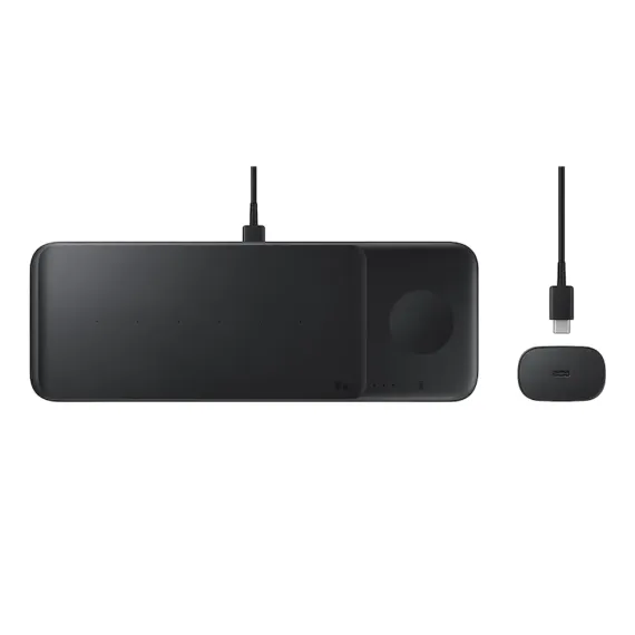 INCARCATOR WIRELESS SAMSUNG WIRELESS CHARGER TRIO, NEGRU