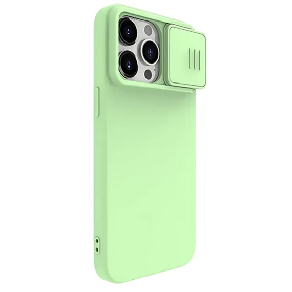 ЧЕХОЛ NILLKIN IPHONE 15 PRO, CAMSHIELD SILKY SILICONE, MINT GREEN