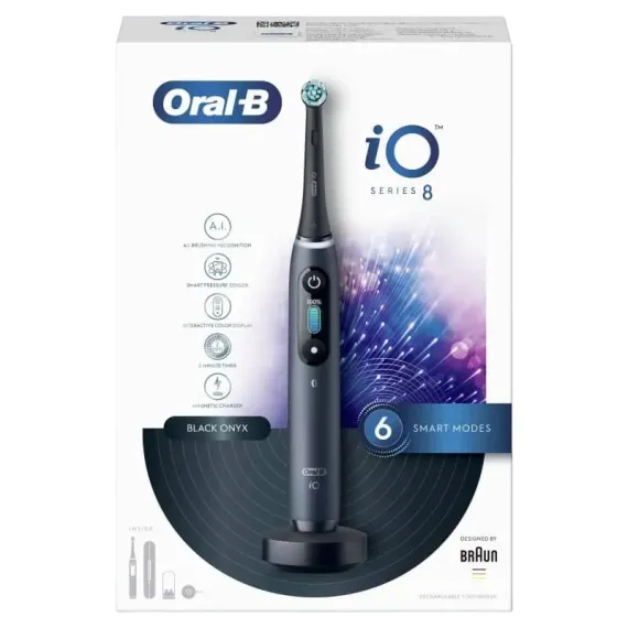 ЭЛЕКТРИЧЕСКАЯ ЗУБНАЯ ЩЕТКА BRAUN ORAL-B IO 8 BLACK, BLACK ONYX