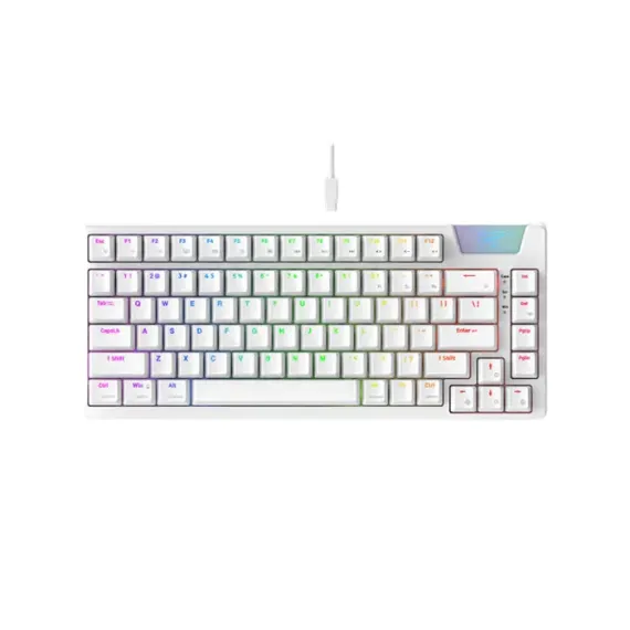 TASTATURA HAVIT KB884L, CU FIR, ALB/ALBASTRU