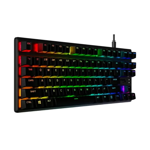 TASTATURA HYPERX ALLOY ORIGINS CORE PBT, CU FIR, NEGRU