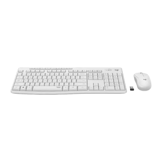 SET TASTATURA + MOUSE LOGITECH MK295, FARA FIR, ALB