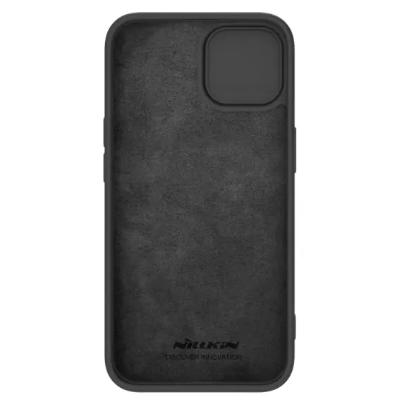 HUSA NILLKIN IPHONE 15, CAMSHIELD SILKY SILICONE, ELEGANT BLACK