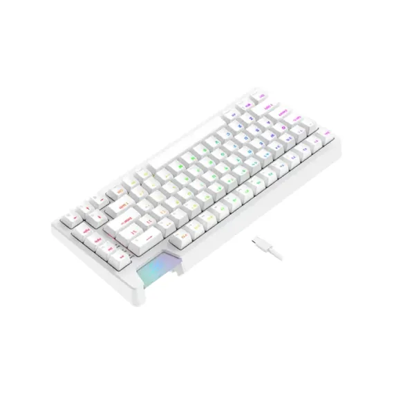 TASTATURA HAVIT KB884L, CU FIR, ALB/ALBASTRU