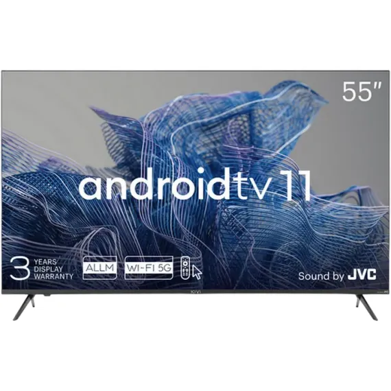 55" LED SMART ТЕЛЕВИЗОР KIVI 55U750NB, 3840X2160 4K UHD, ANDROID TV, ЧЁРНЫЙ