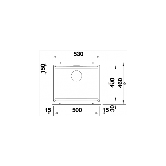 BLANCO SUBLINE 500-U BLACK