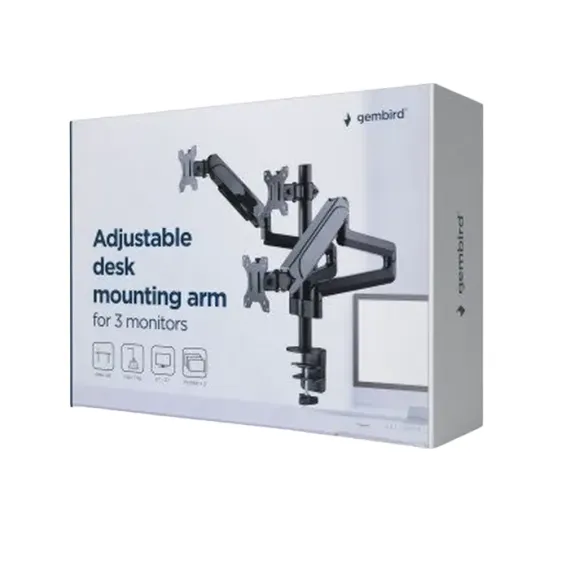 КРЕПЛЕНИЕ ДЛЯ МОНИТОРА GEMBIRD MA-DA3-01, ЧЁРНЫЙ