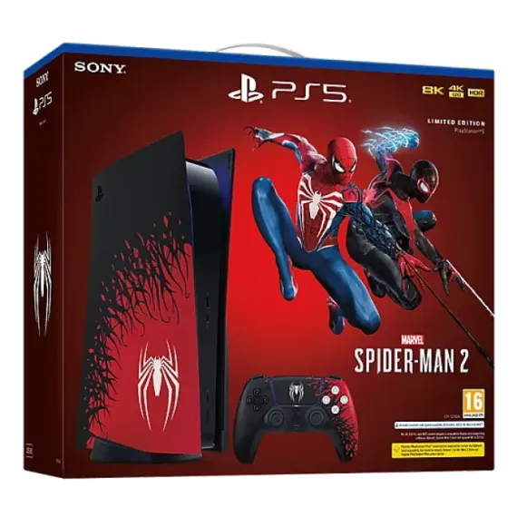 ИГРОВАЯ КОНСОЛЬ SONY PLAYSTATION 5, ЧЕРНЫЙ | КРАСНЫЙ, MARVEL’S SPIDER-MAN 2 LIMITED EDITION
