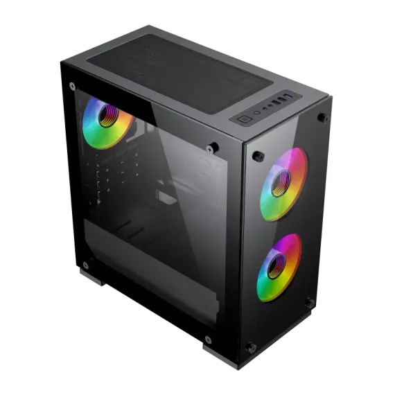 КОМПЬЮТЕРНЫЙ КОРПУС GAMEMAX M65, MICRO-ATX, БЕЗ БЛОКА ПИТАНИЯ, ЧЁРНЫЙ