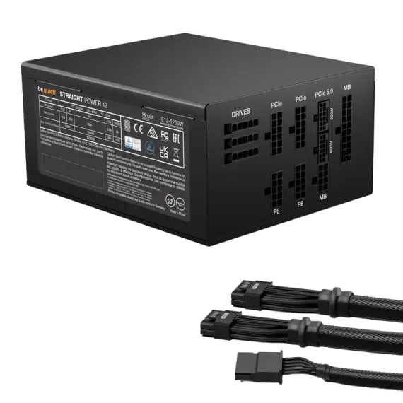 БЛОК ПИТАНИЯ ДЛЯ КОМПЬЮТЕРОВ BE QUIET! STRAIGHT POWER 12, 1200ВТ, ATX, ПОЛНОСТЬЮ МОДУЛЬНЫЙ